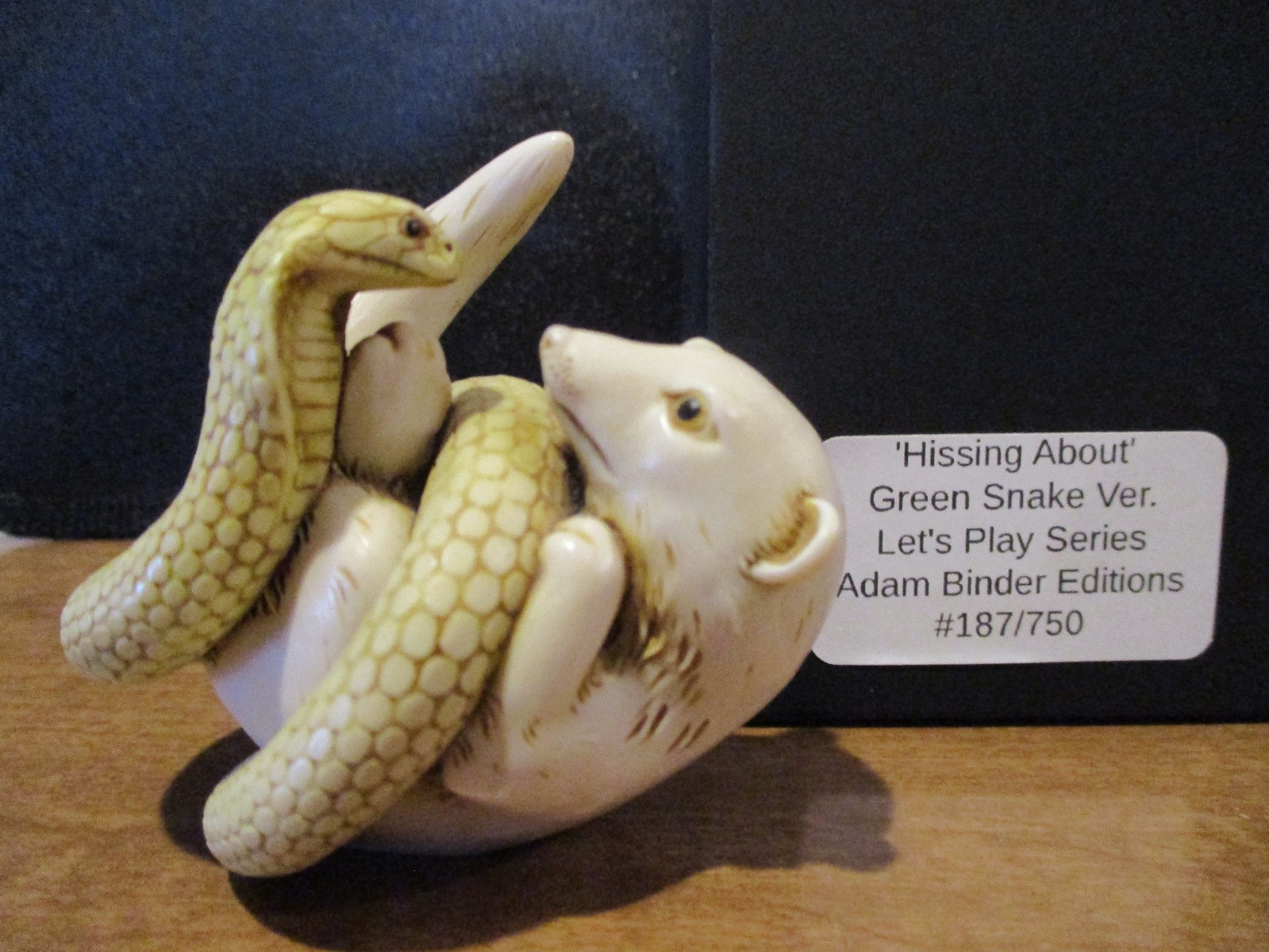 Harmony Kingdom Artist Adam Binder Hissing About Snake and Mongoose Green Ver.