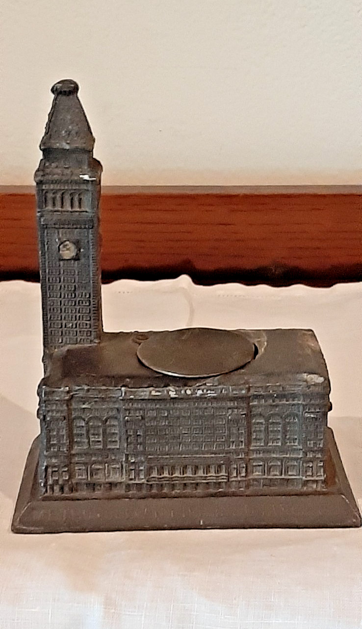 Metropolitan Life Insurance Co. Souvenir Building Inkwell (Lead) 100+ Years Old