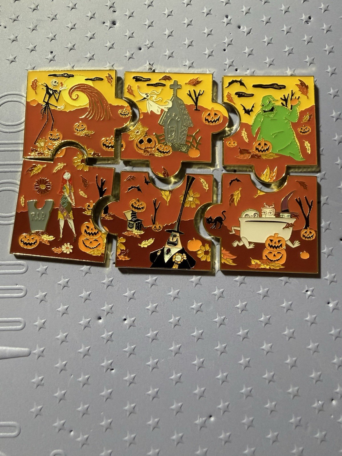Complete 6 Piece Pin Nightmare Before Christmas Halloween Lounge Fly Set