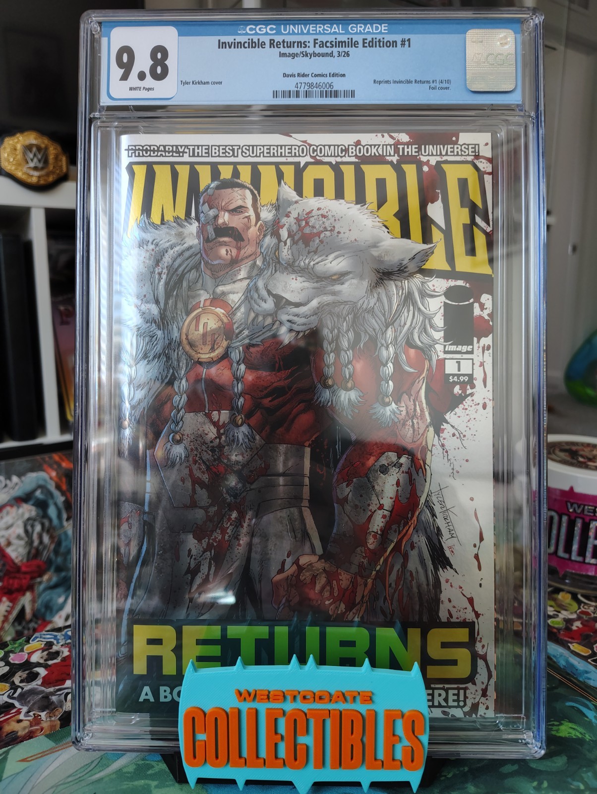 Invincible Returns 1 CGC 9.8 Kirkham Battle Damage Thragg Foil 2026 LTD 1200