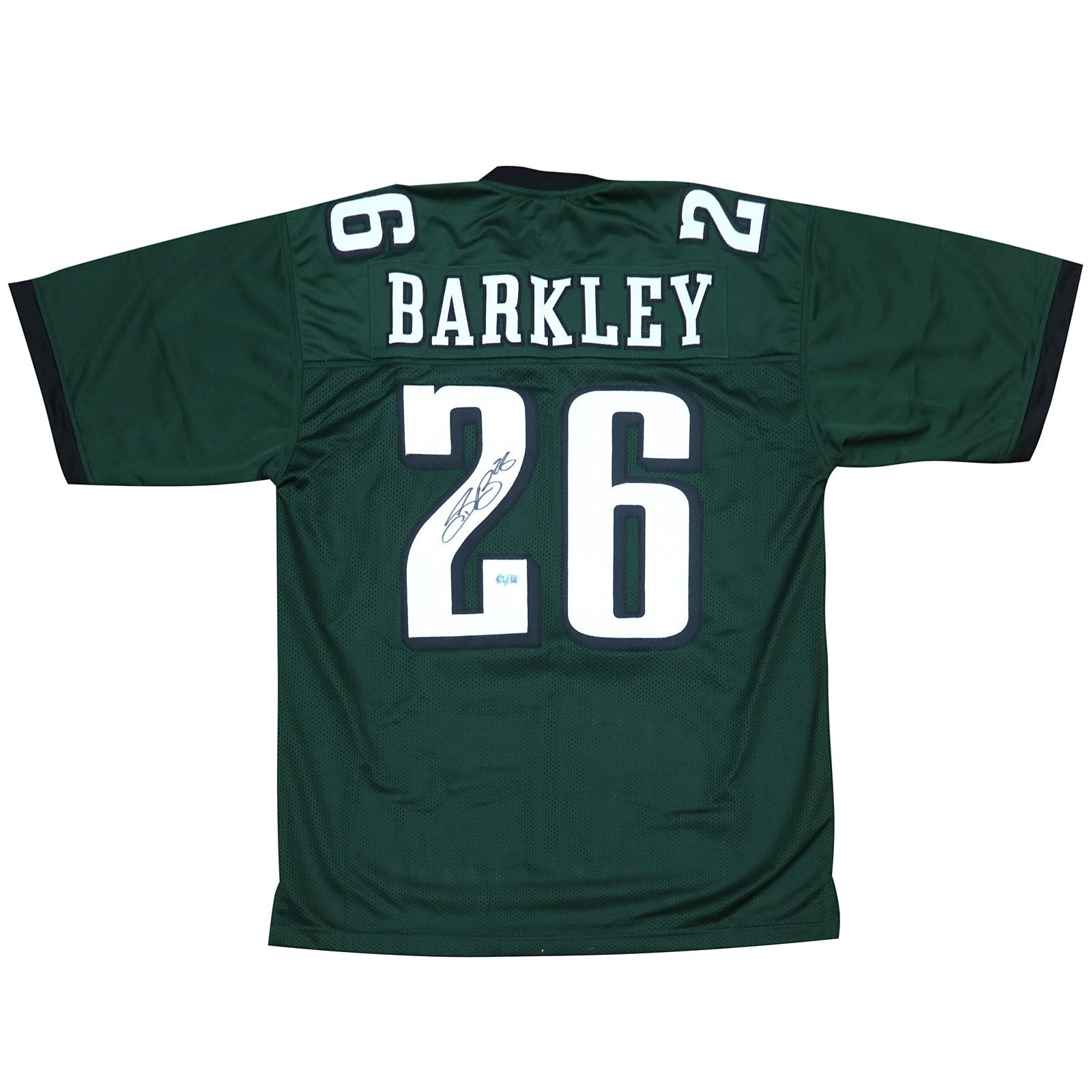 Saquon Barkley Autographed Philadelphia (Green #26) Custom Jersey ? Beckett