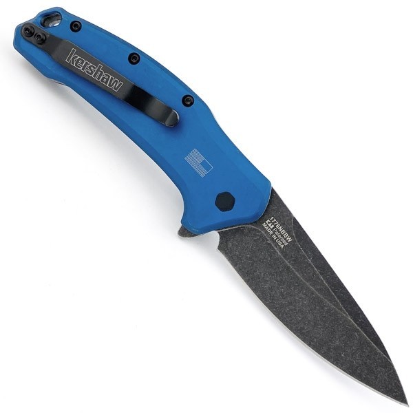 1776NBBW Kershaw Link Drop Point assisted open Pocket knife Blue
