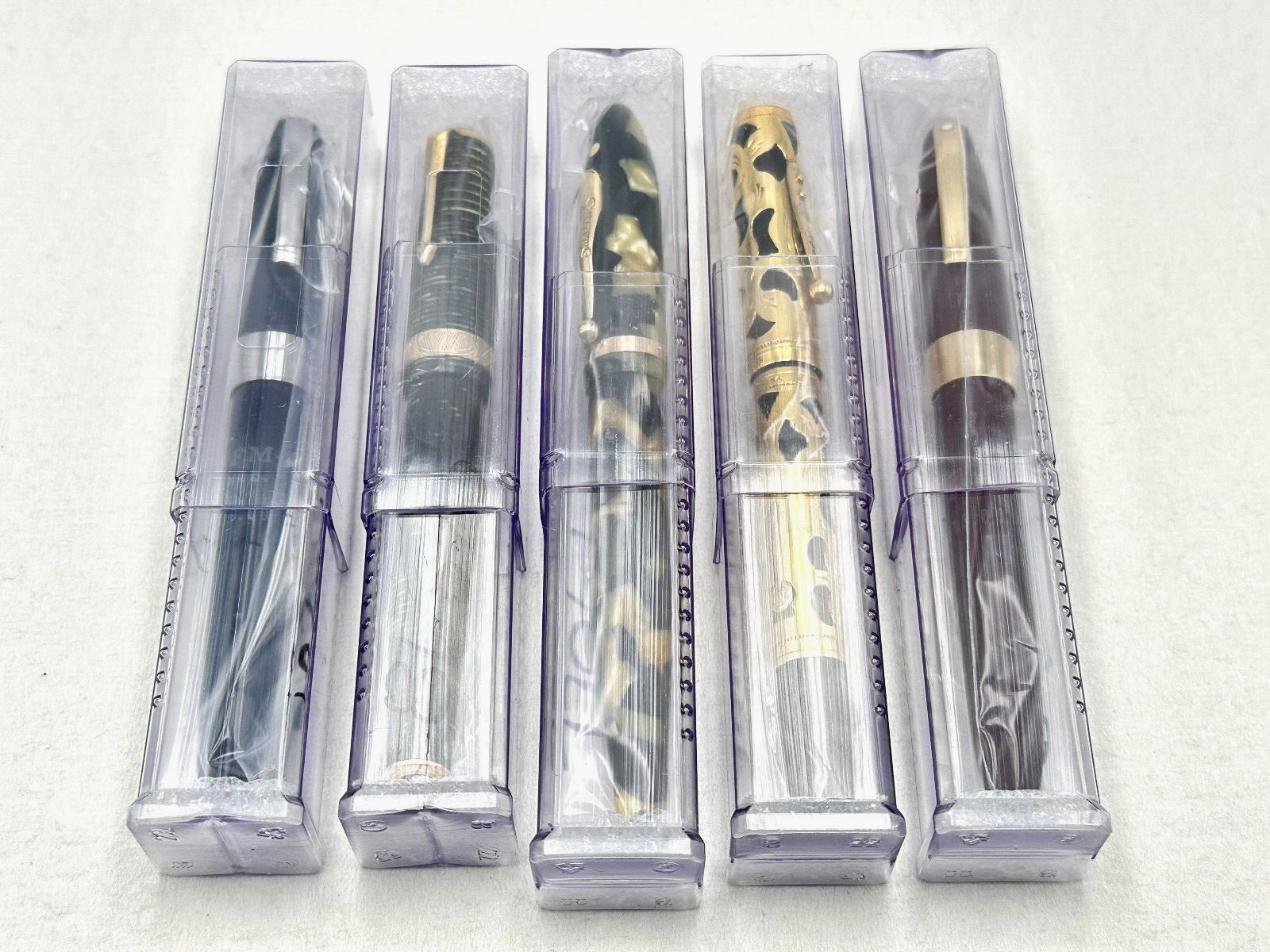 NEW 5 PACK FOUNTAIN PEN PROTECTIVE ADJUSTABLE TELESCOPING SHIP STORAGE TUBE KIT