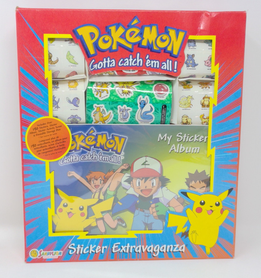 1999 Pokemon Gotta Catch \'Em All Sticker Extravaganza Over 280 Stickers