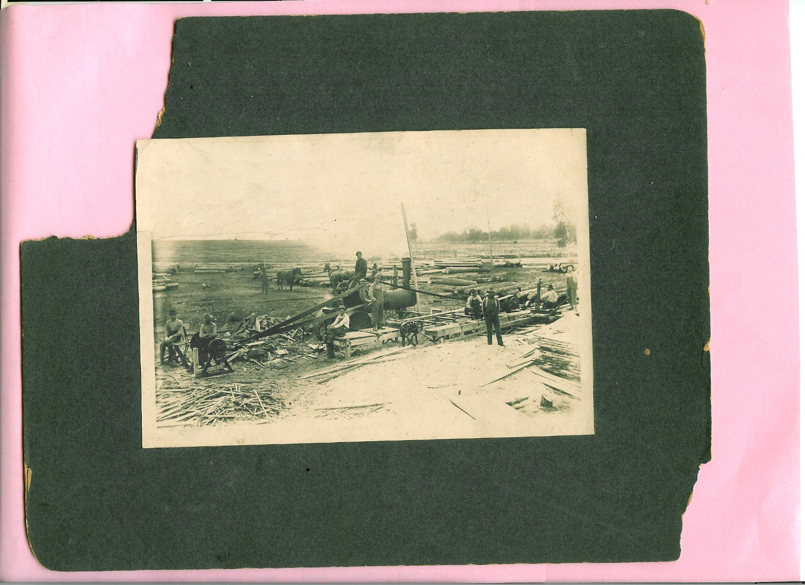 Circa 1908-1920 Photo Northeastern Michigan Logging - Image Size 4 3/8\