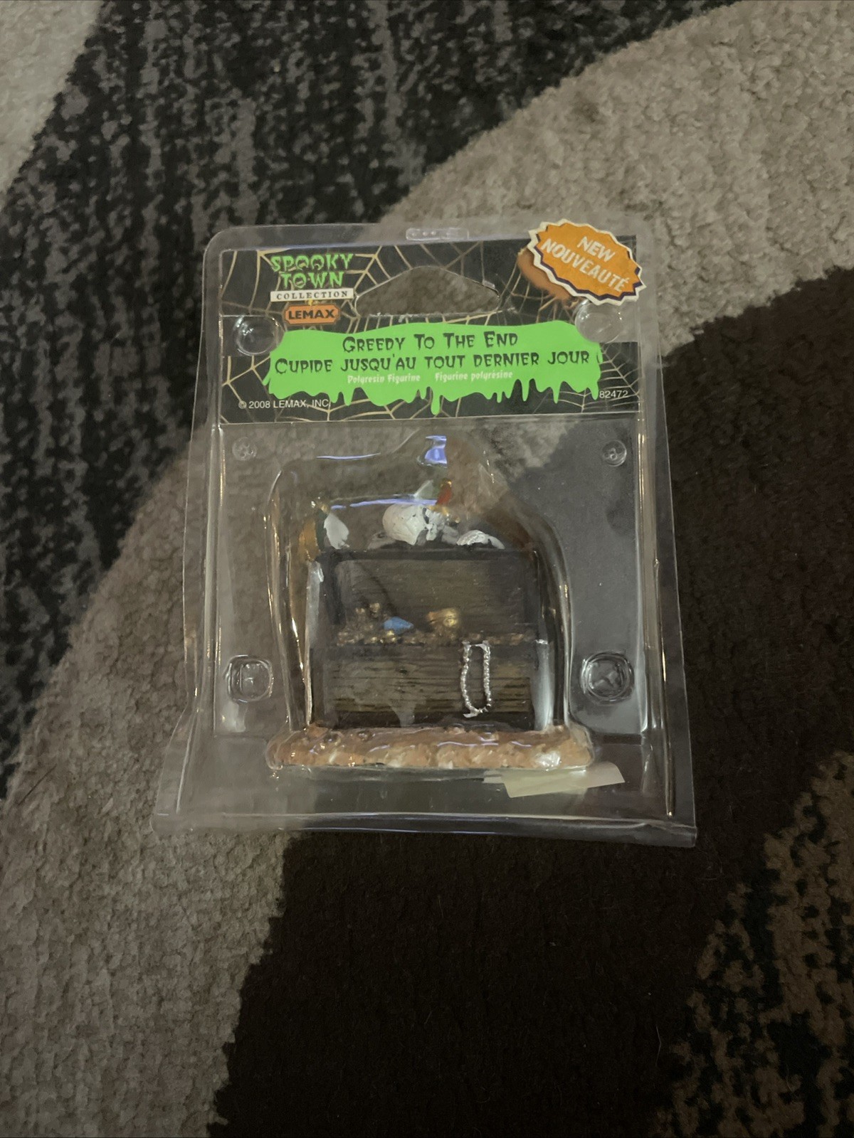 2008 NEW LEMAX SPOOKY TOWN HALLOWEEN COLLECTION GREEDY TO THE END RETIRED 82472