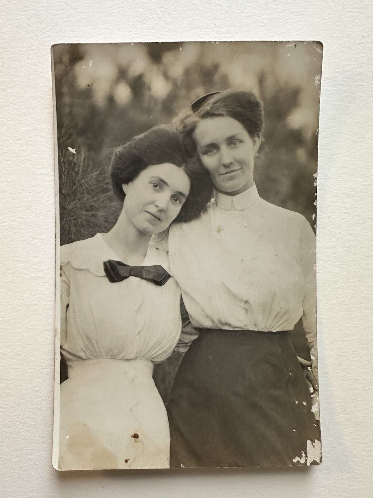 Vintage 1910s RPPC Two Women Affectionate Pose