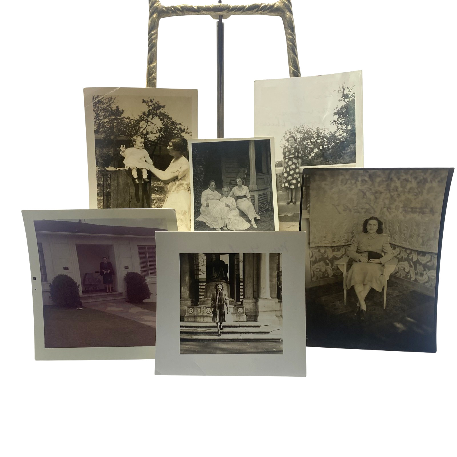 Vintage 1910s 50s Women Family Lot 6 Photos 2.25x2.25-2.75x4.5 B&W Gelatin Orig
