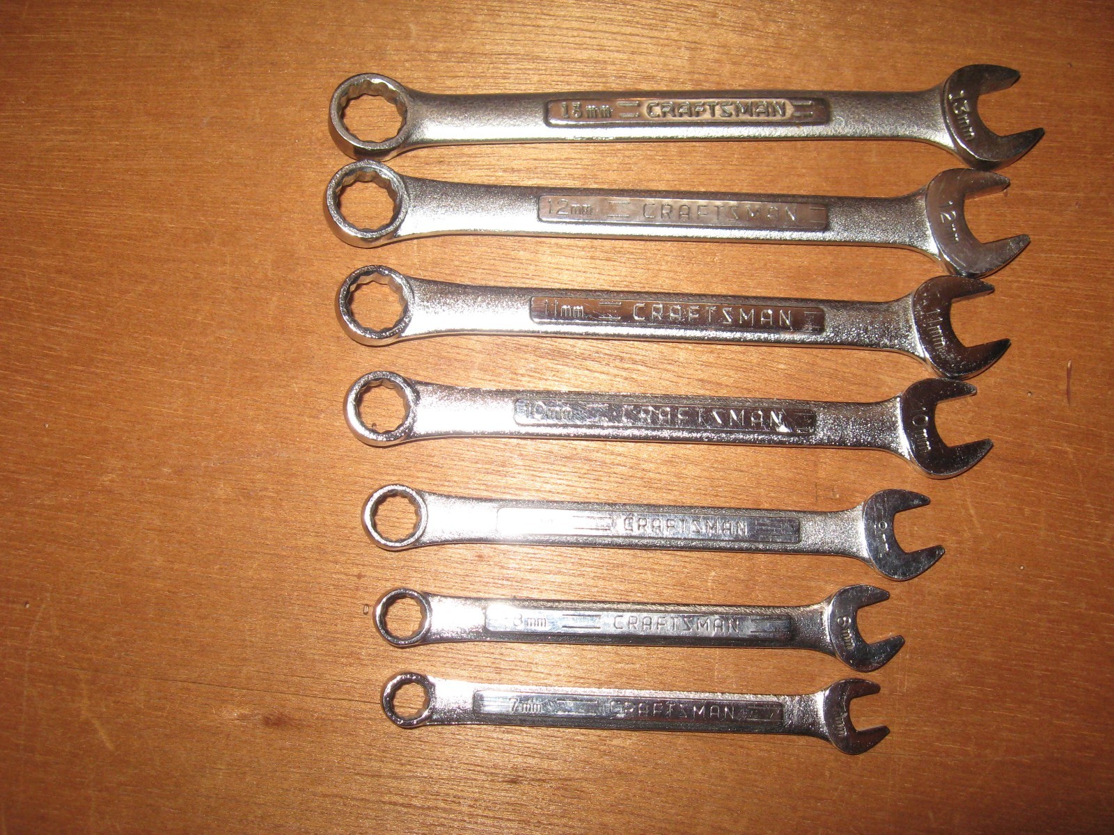 Craftsman 7 Pc. Metric Combination Wrench Set  13,12,11,10,9,8,7, - NICE - USA