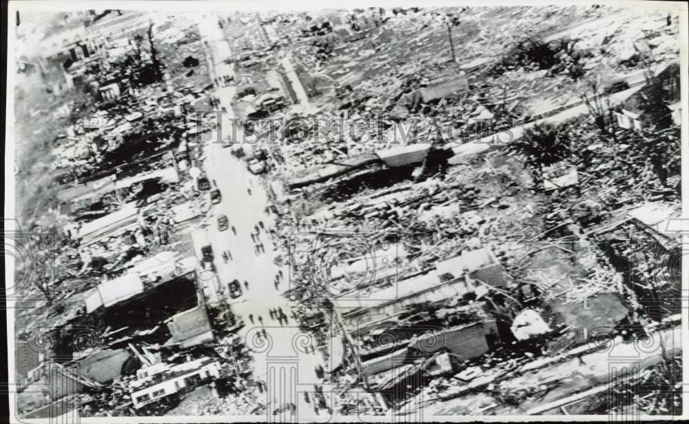 1952 Press Photo Scenes showing tornado devastation in Judsonia, Arkansas