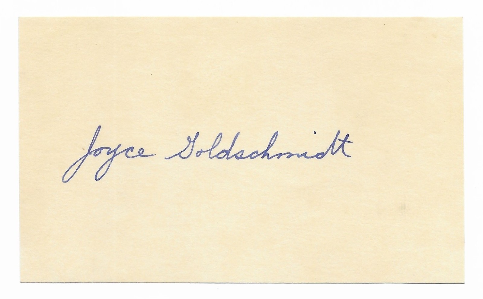 Joyce Goldschmidt Bachner Vintage Signed 3x5 Card 1940's Equestrian Champion