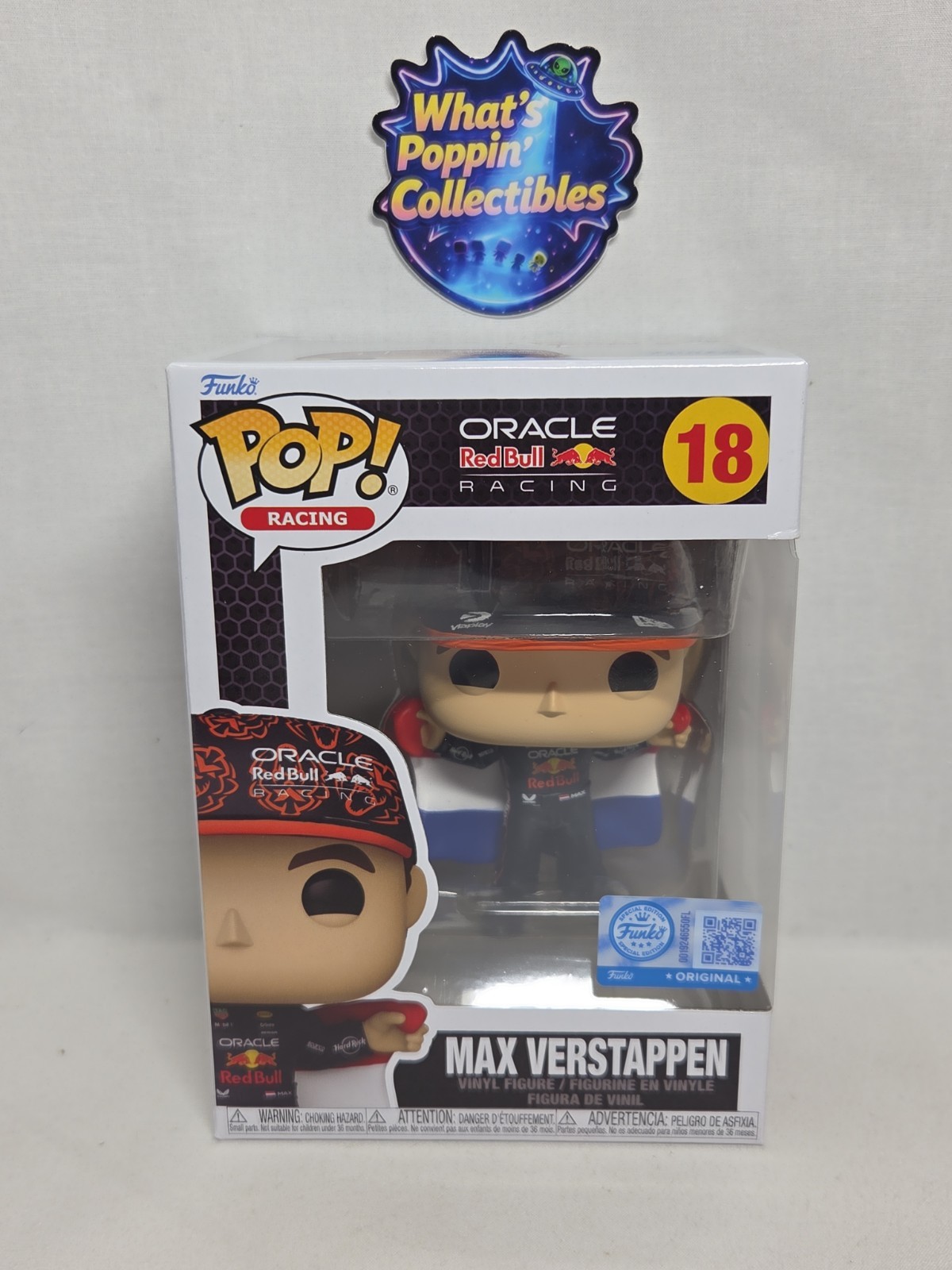 Funko Pop Minor Box Damage Oracle Red Bull Racing Max Verstappen #18