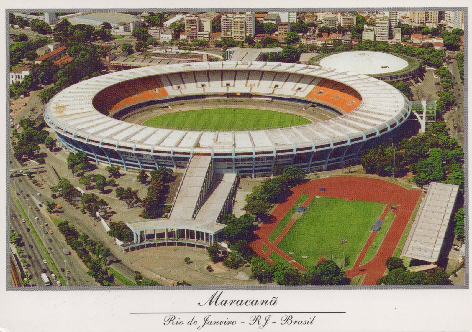 Maracana Stadium Rio de Janeiro Brazil Postcard Aerial View Soccer Futebol
