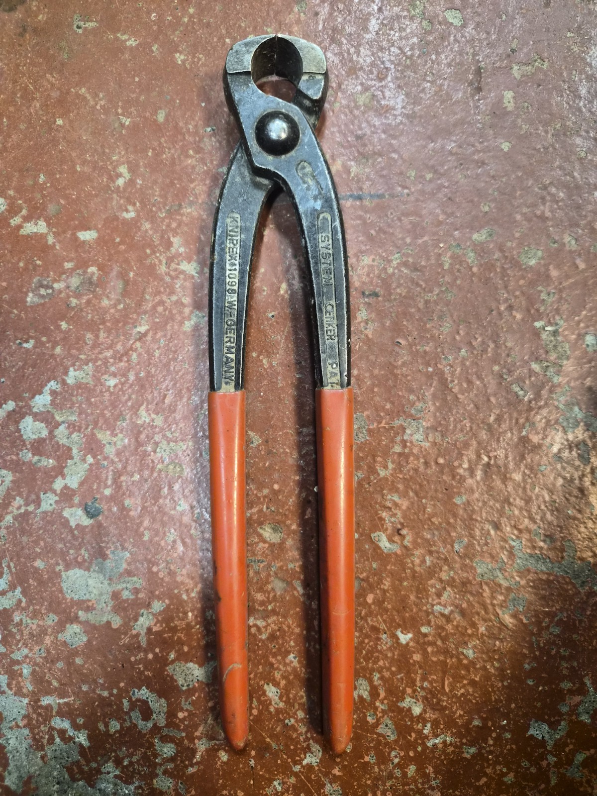 Vintage KNIPEX 1098 Ear Clamp Pliers System Oetiker W-Germany Front & Side Jaws