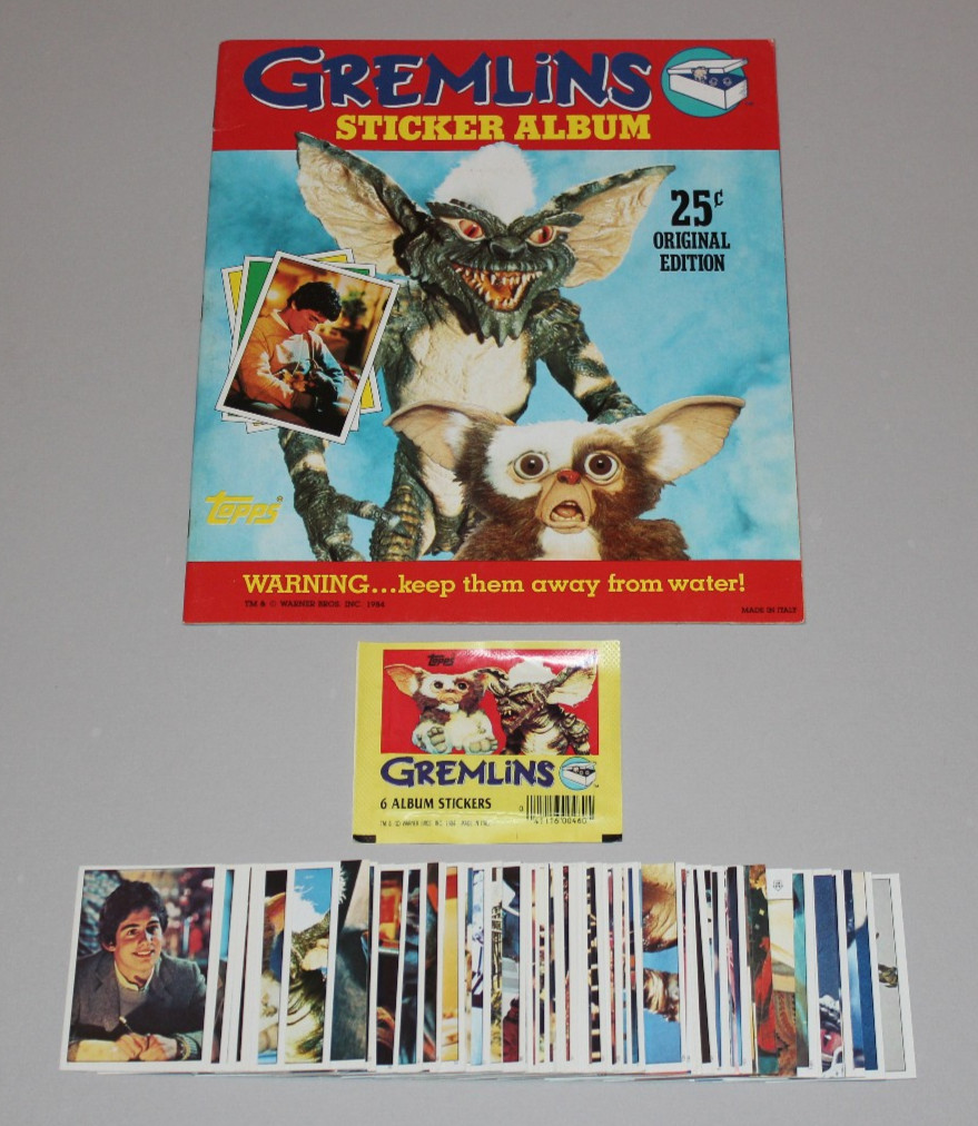 1984 Topps Gremlins Complete 80s Sticker Set #1-180 FULL SET Gizmo Movie ALBUM