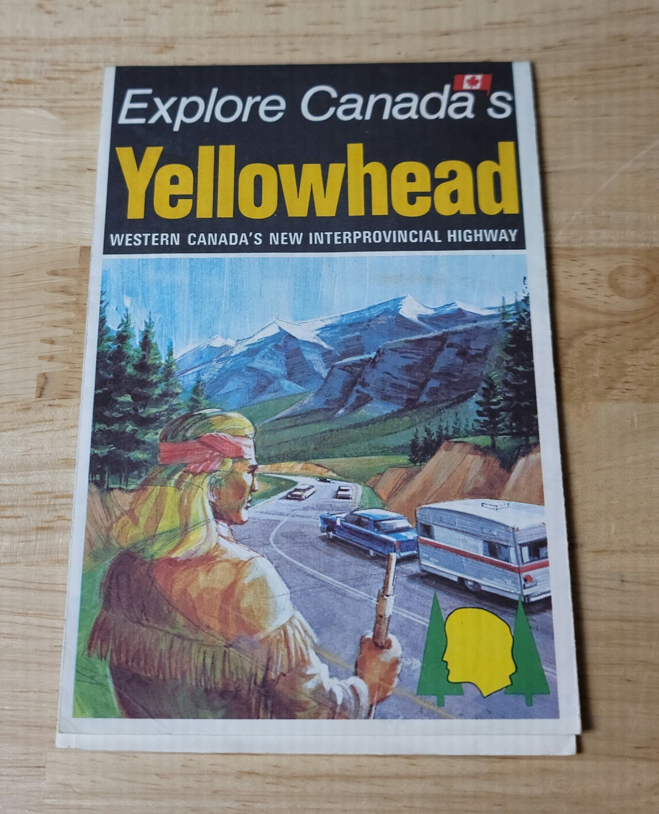 Vtg EXPLORE CANADAS YELLOWHEAD Road Map ©1980 4\