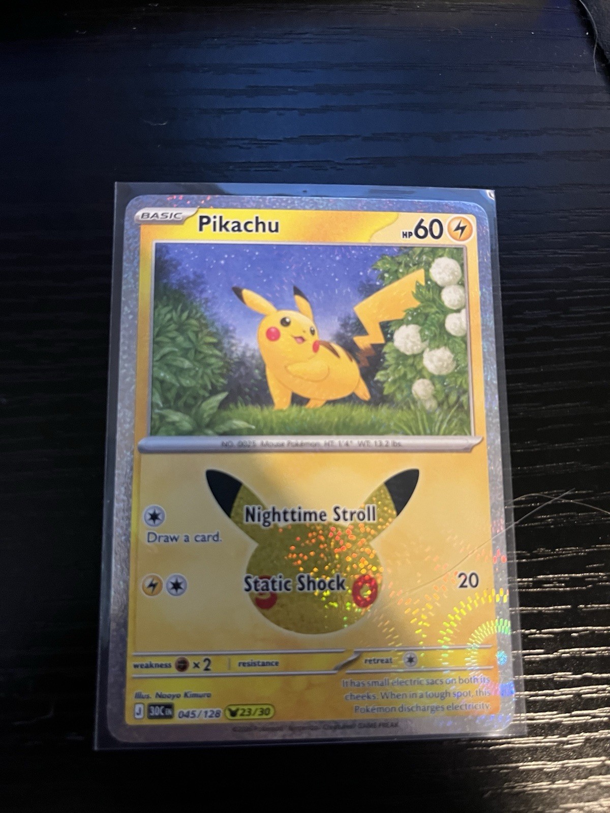 Pikachu 045/128 Me: 30th Celebration Holo