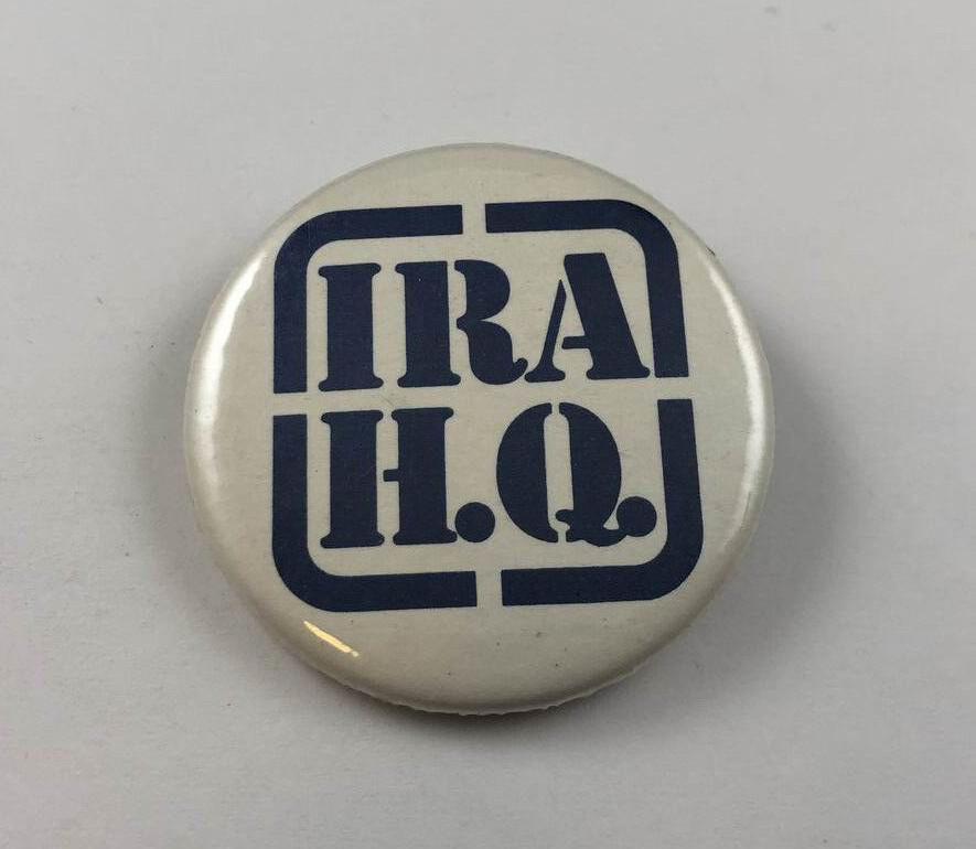 Vintage IRA H.Q. Button, Pinback