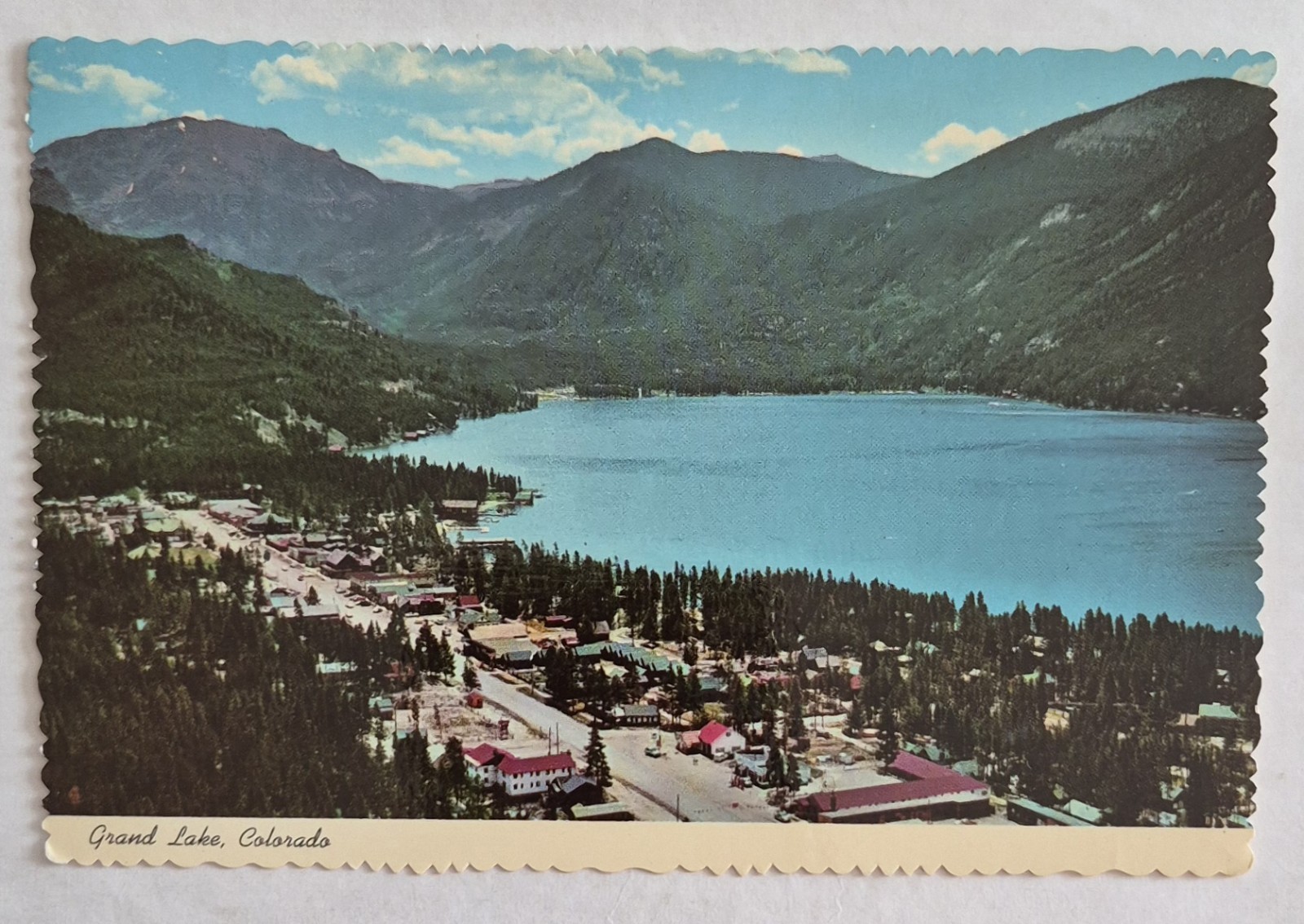 Postcard....Main Street of the Village of Grand Lake, Colorado, Chrome, 4x6 