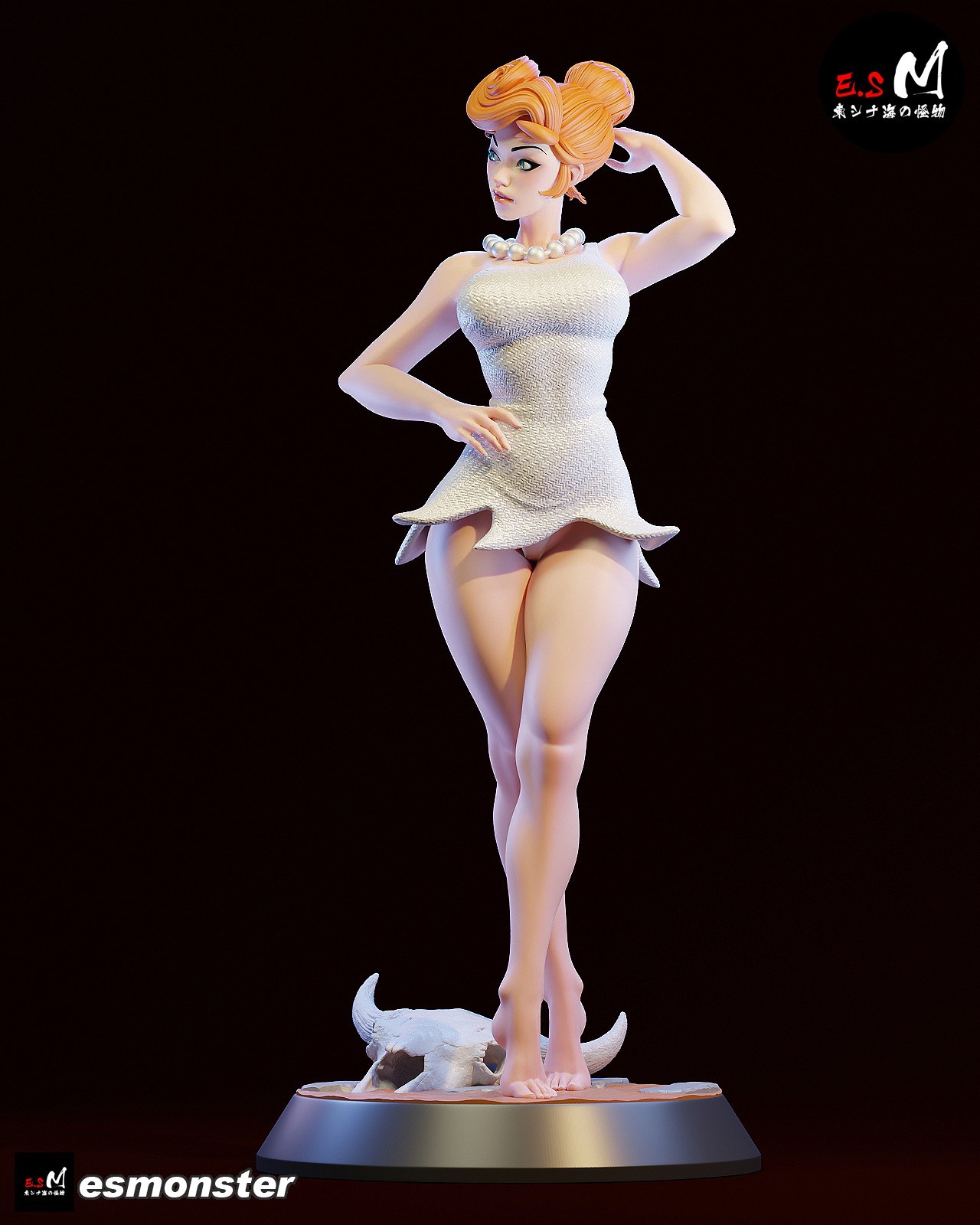 Wilma, Betty, Flintstones 30cm Hand Painted Collectible Display Model Figure