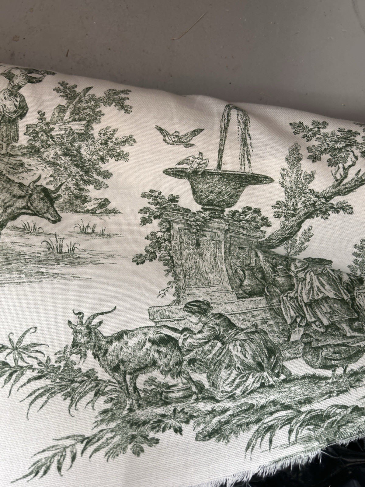 Vintage Kingsway Scenic Toile Upholstery fabric ~BTY