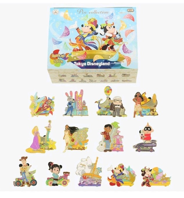 Tokyo Disneyland 40th Anniversary Harmony in Color Pin  Complete Set