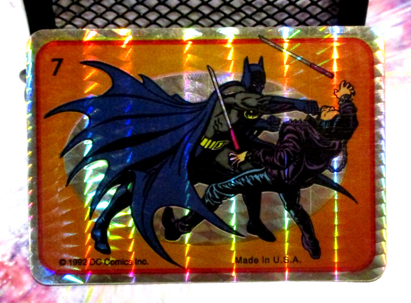 VINTAGE BATMAN VENDING PRISM STICKER 1992  NO.7 DC COMICS INC.