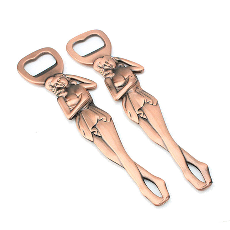 2PCS Creative Vintage Sexy Swimsuit Lady Metal Beer Bottle Opener Bar Kitchen