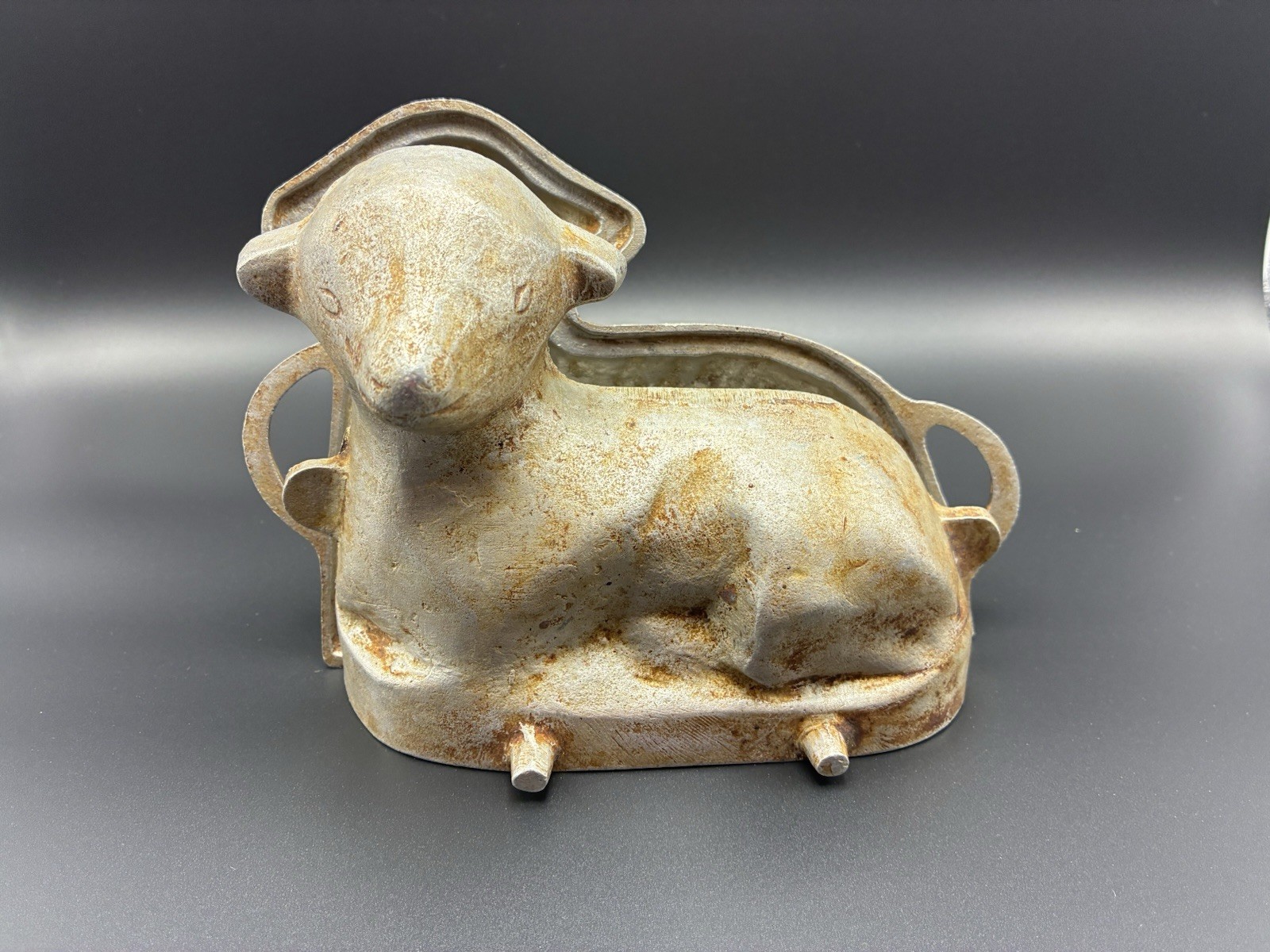 Antique Vintage Metal Lamb/Sheep 2-Piece Chocolate Candy Mold Cast Aluminum