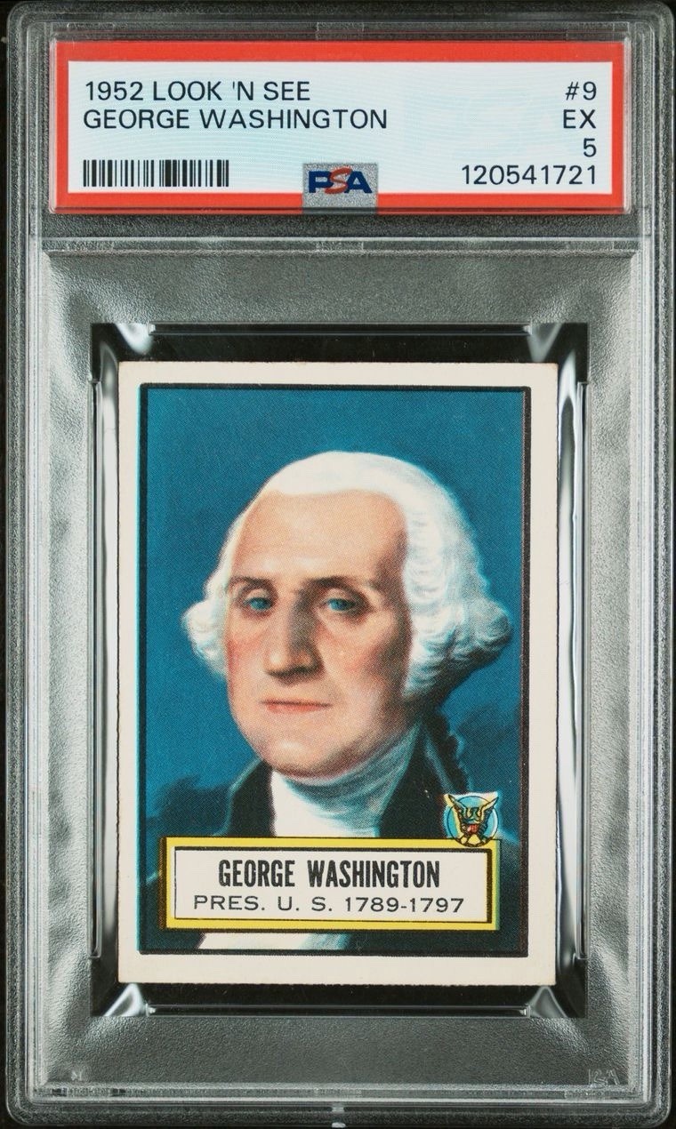 1952 Topps Look \'n See George Washington #9 PSA 5 Centered New Slab