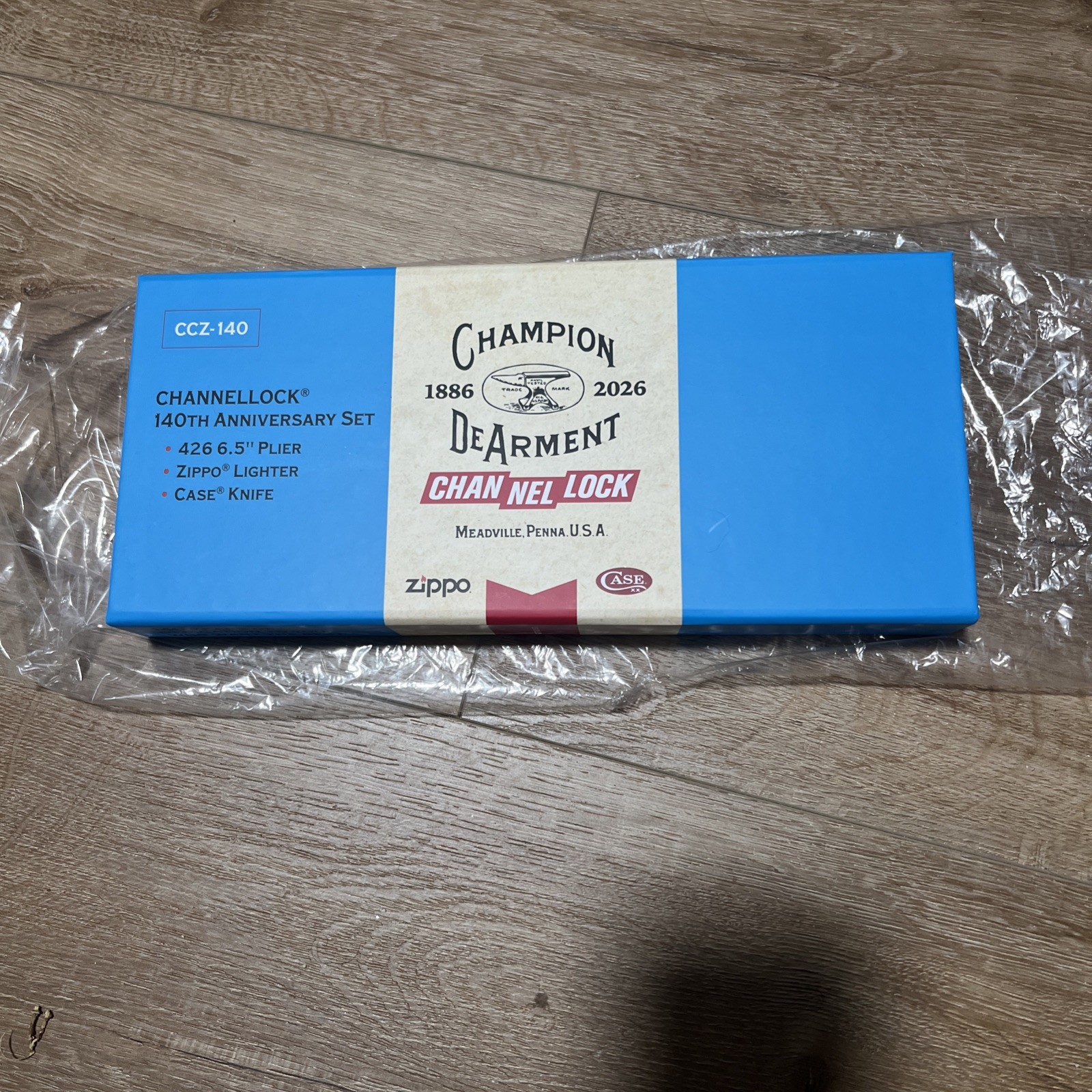 Case XX Channel Lock Zippo 140th Anniversary Edition New In Box