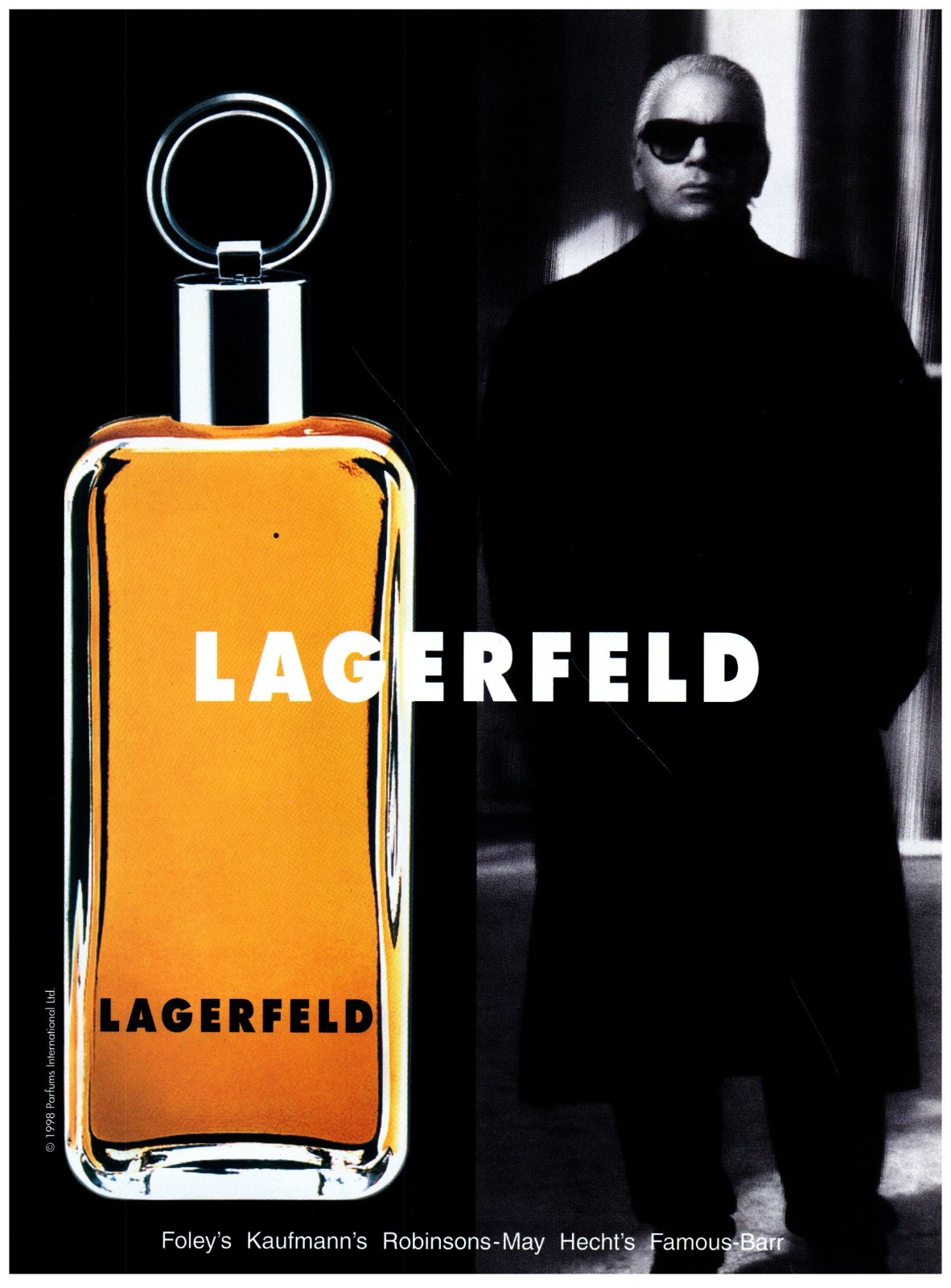 PRINT AD, 1998 Karl Lagerfeld Classic 90's Department Stores Foley's Kaufmann's