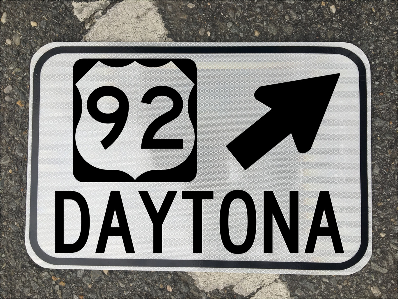 DAYTONA Florida US 92 Highway road sign NASCAR race - 12\