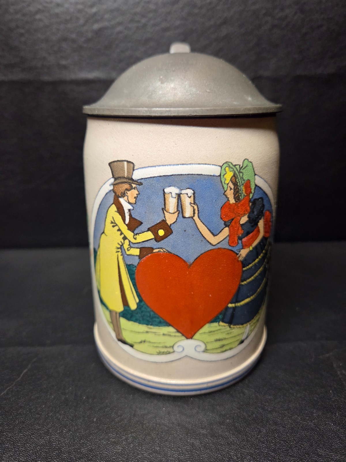 Antique German Jugendstil Beer Stein Merkelbach/Wick Franz Ringer Style c.1905