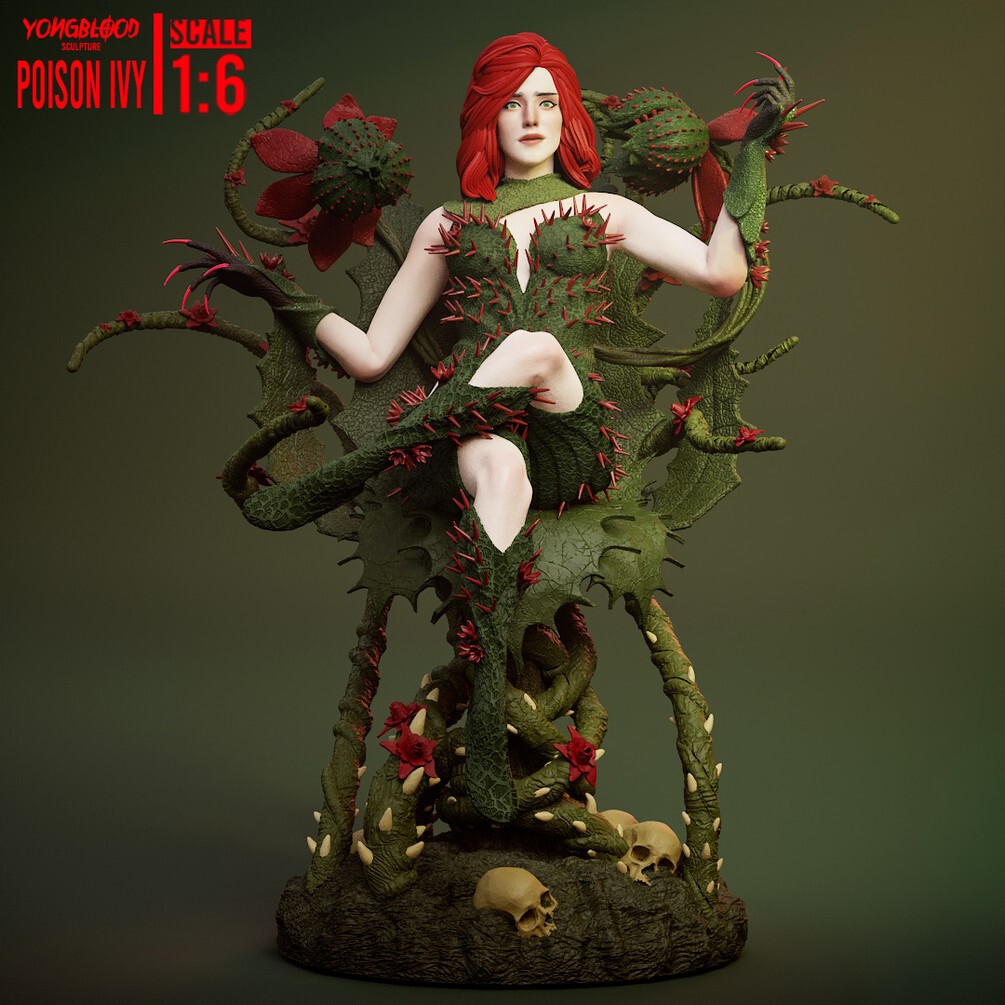 1:8 Poison Ivy DC Comics Fan Art UNPAINTED High Quality Garage Kit