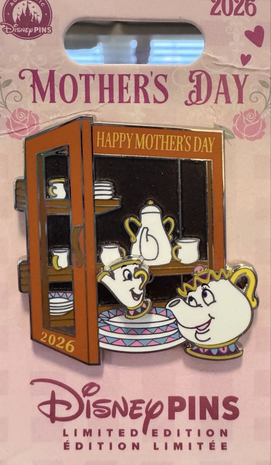 Disney Mother’s Day 2026 Limited Edition Mrs. Potts & Chip Pin RARE