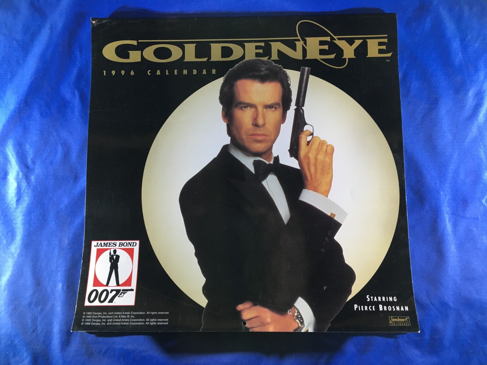 Golden Eye 007 James Bond Wall Calendar 1996 Pierce Brosnan 12 x12 Lightly Used
