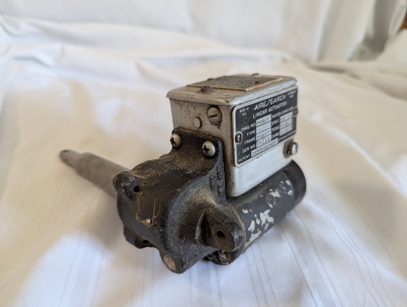 Airesearch Actuator Linear 27854-2  with Motor DC Aircraft 26690