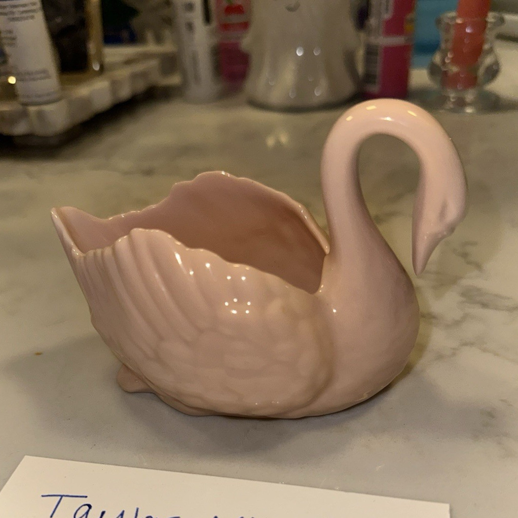 Vintage Lenox Pink Paddle Foot Swan Trinket Dish collectible