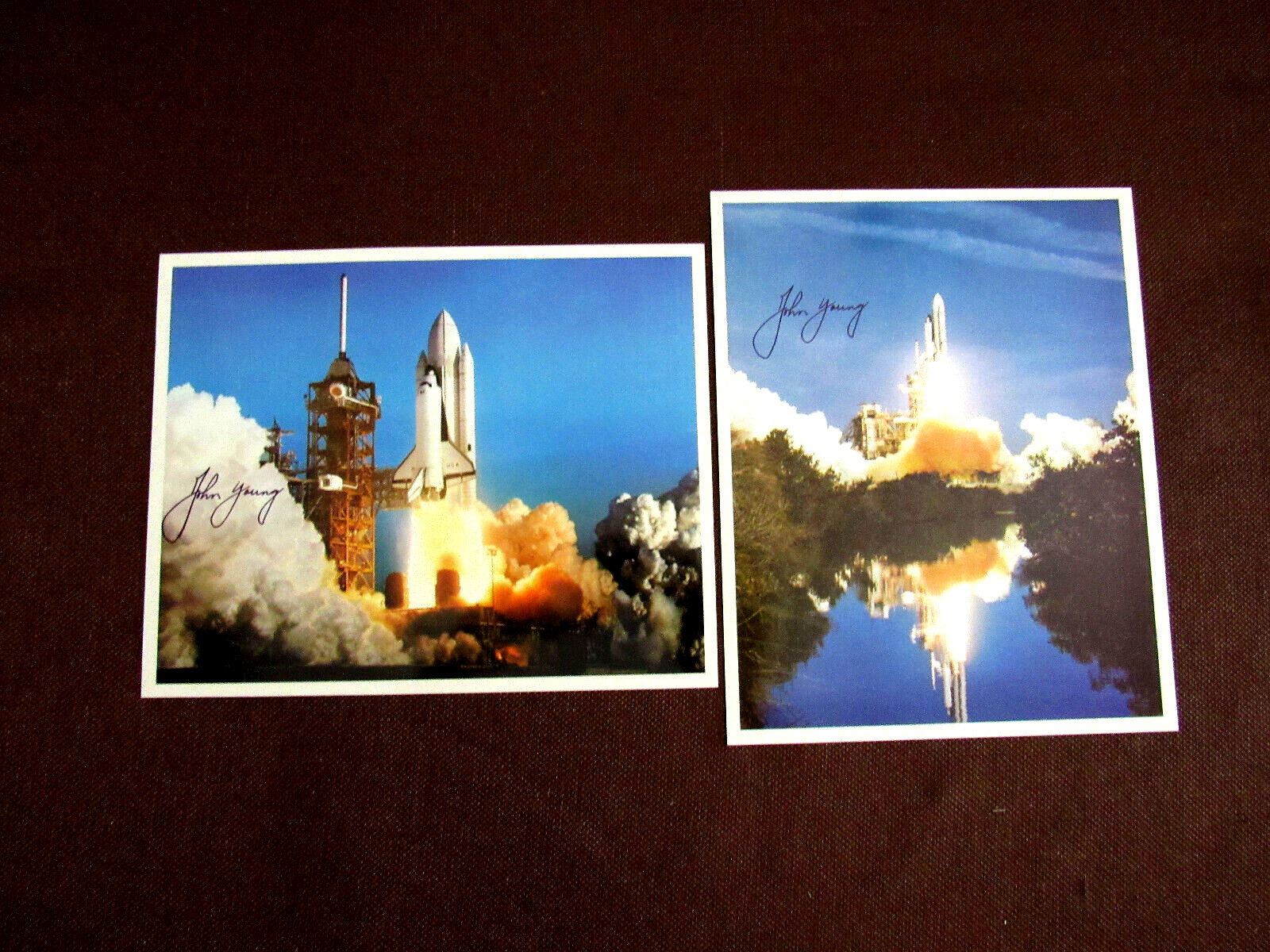 JOHN YOUNG APOLLO 10 16 ASTRONAUT AUTO AP SIGNED AUTO VINTAGE NASA LITHO PHOTOS