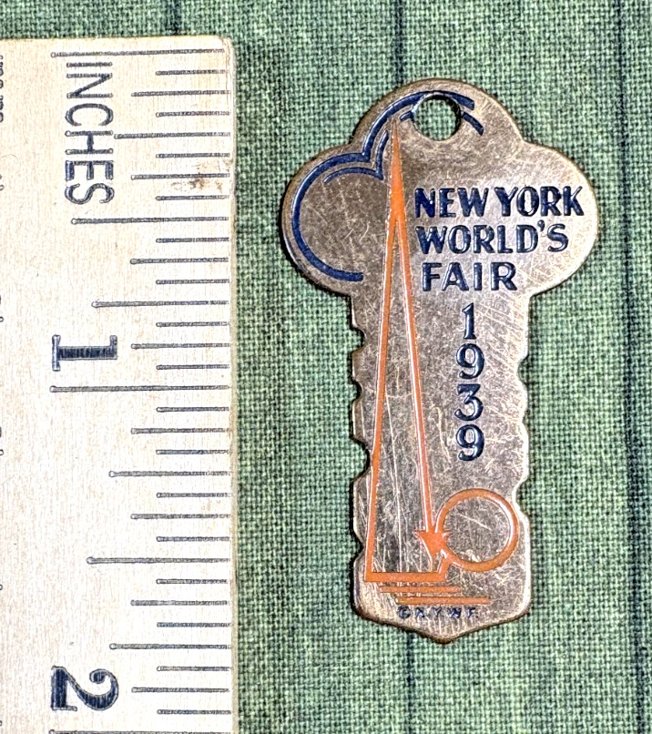 Rare 1939 New York World’s Fair Brass Souvenir Key