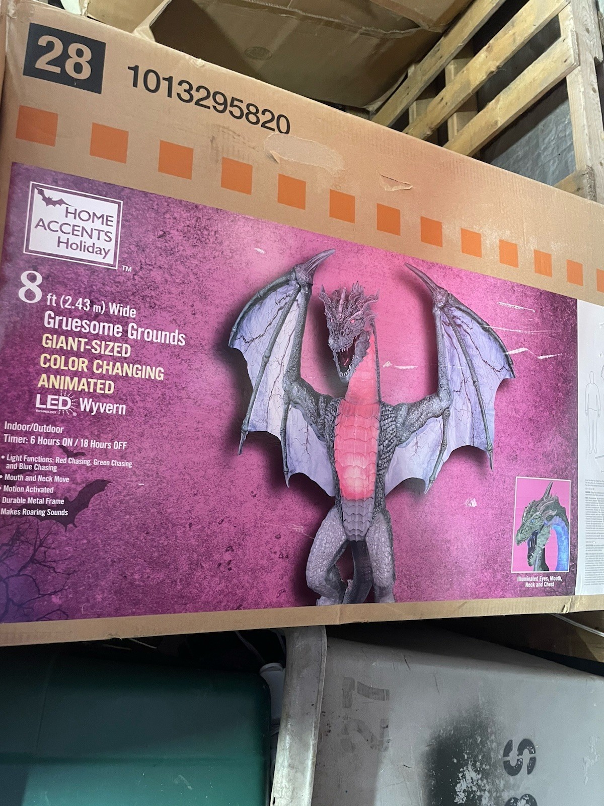 8 Foot Tall Wyvern Halloween Decoration Outdoor Safe