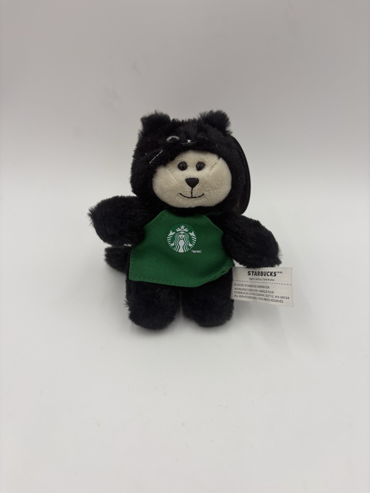 Starbucks Halloween 2026 Black Cat Bearista Plush Keychain Bag Charm NWT Limited