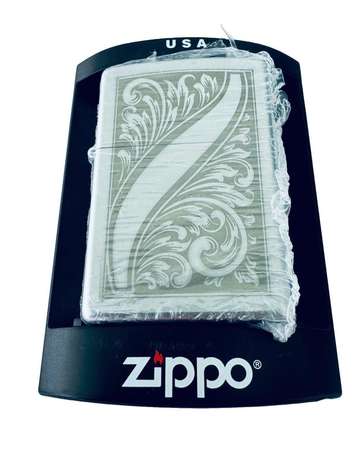 Zippo Barrett Smythe Scrolled Feather Lighter 21139 1st Year 2006 Retired New