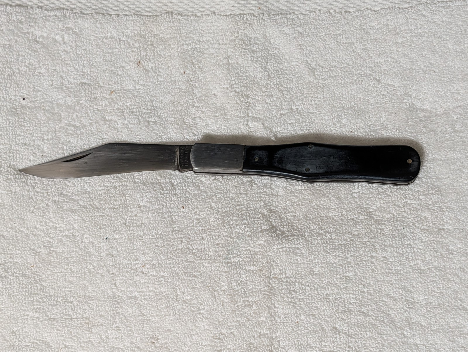 Vintage Ka-Bar 1177 USA Coke Bottle Folding Hunter Knife - Read Description