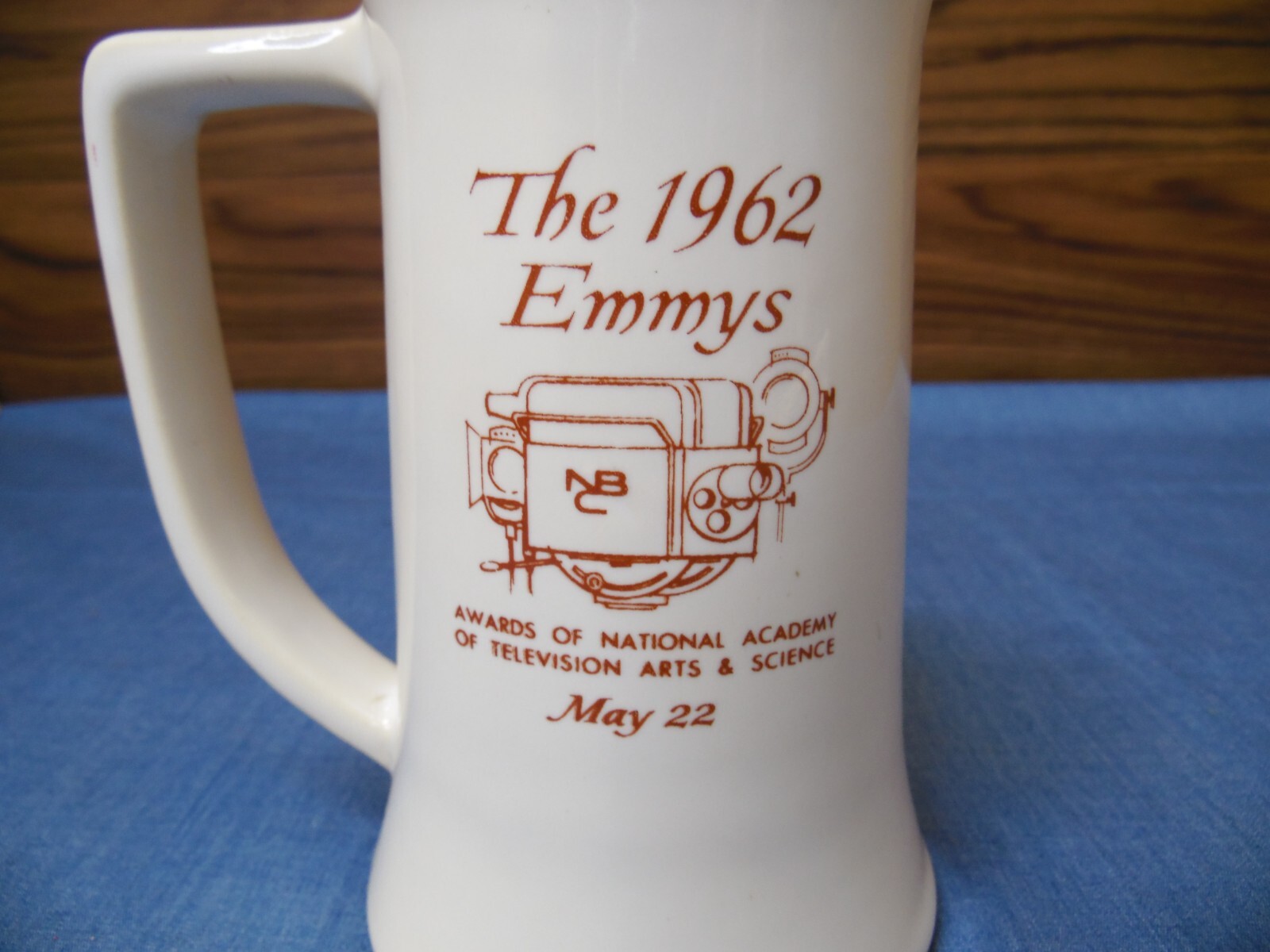 Vtg 1962 Emmys Awards NBC Gift Schlitz Beer Stein Mug  SUPER RAVE *ONE OF A KIND