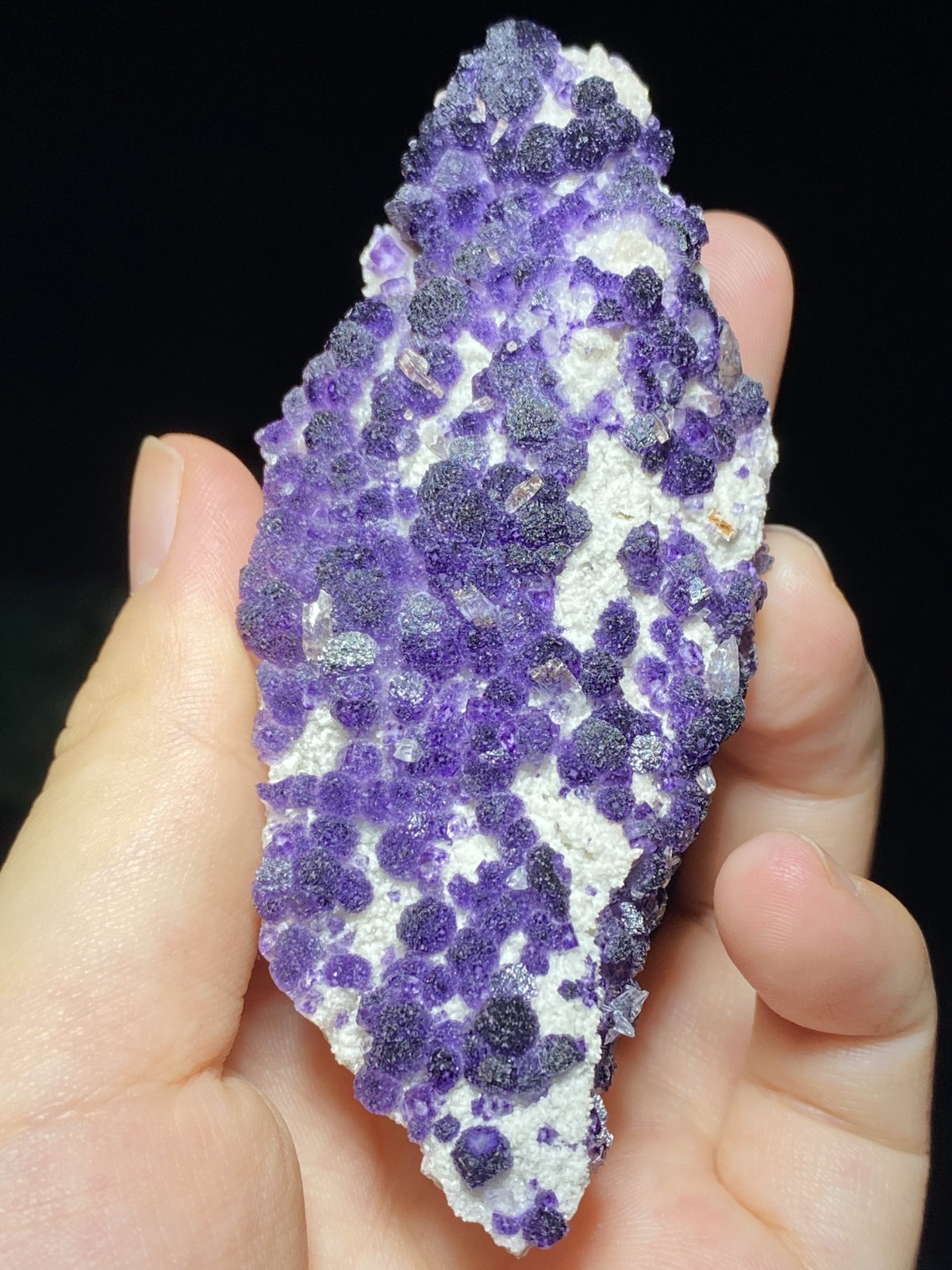 Exquisite Natural Purple Botryoidal Fluorite Mineral Specimen, Guizhou, China
