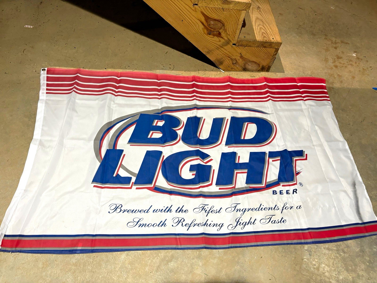 Vintage Bud Light Beer Flag 3’x5’