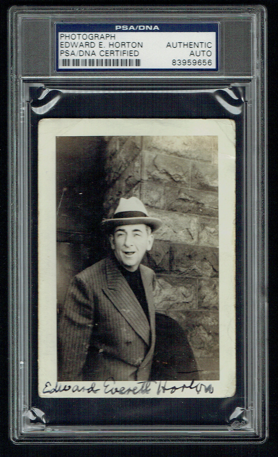 Edward Everett Horton signed autograph 3x4.5 Vintage 1940\'s Snapshot Photo PSA