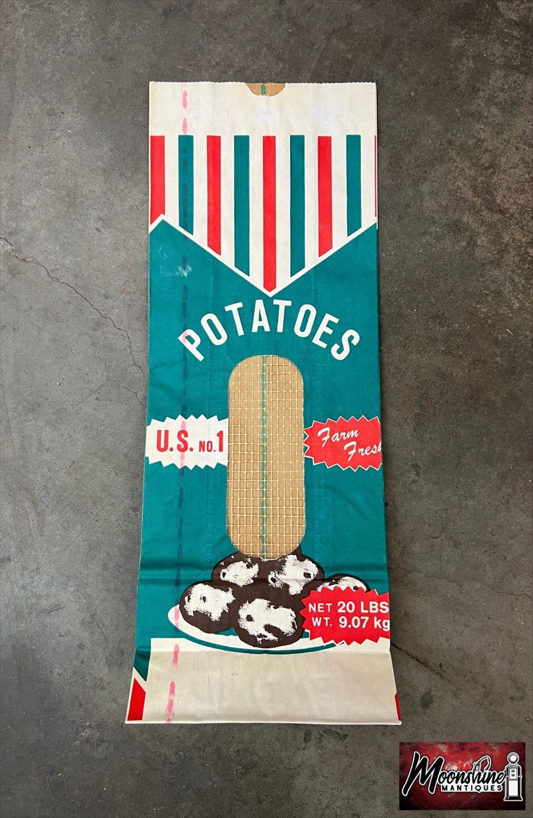 Vtg. Farm Fresh Potatoes Bag